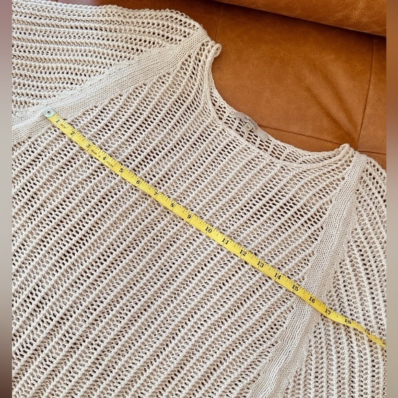 RW&Co crochet  top - poncho style with 3/4 sleeves- cotton - S - Picture 6 of 9